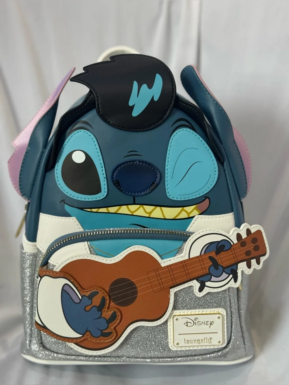 NWT Loungefly Disney Stitch winking Elvis cosplay mini backpack